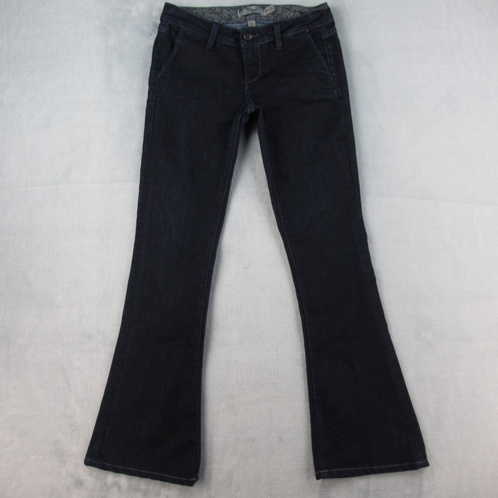 Paige Lou Lou Low Rise Bootcut Jeans Dark Wash Blue Size 26 1582126-445